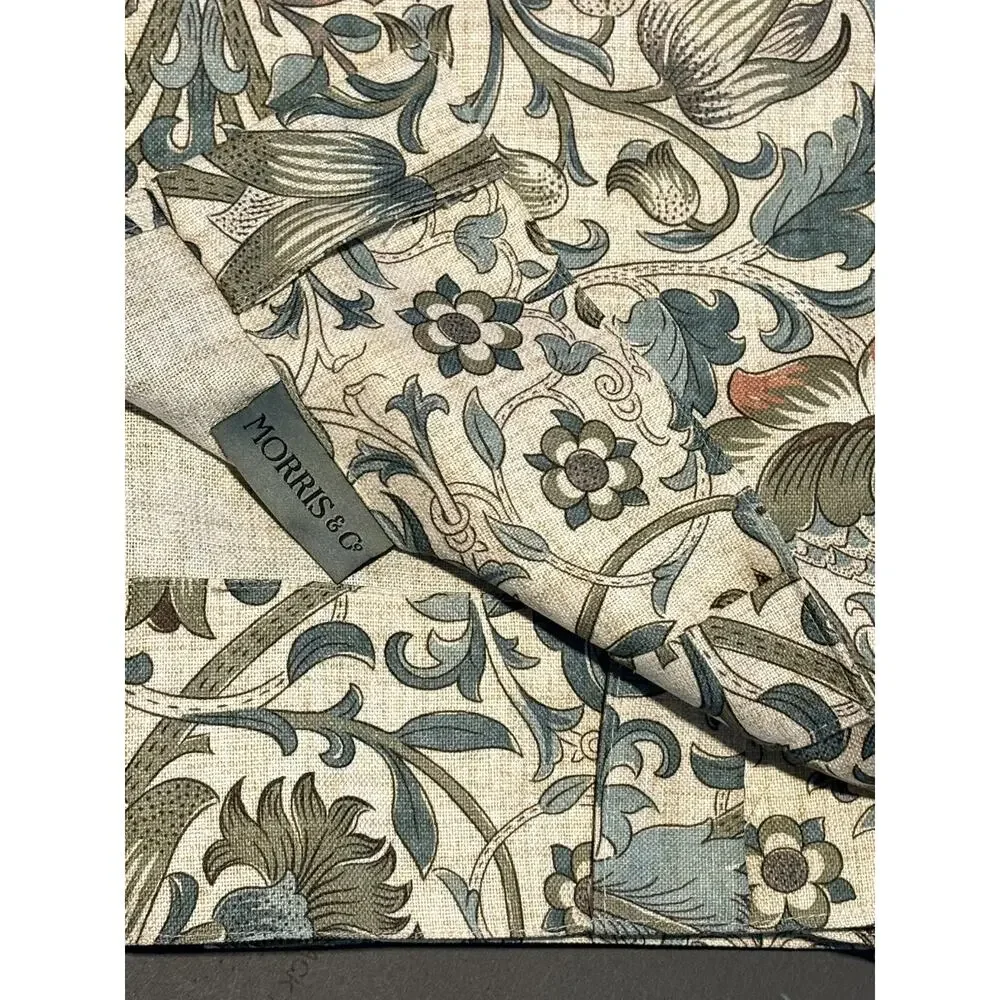 William Morris & Co. Window Curtains Panels Lodden Set Pair 50 X 84” Blue Drapes